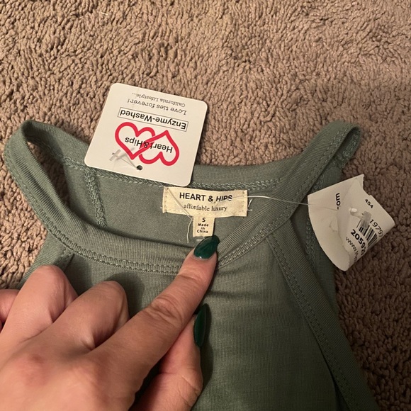 NWT Sage Green Bodycon Dress - Picture 3 of 4